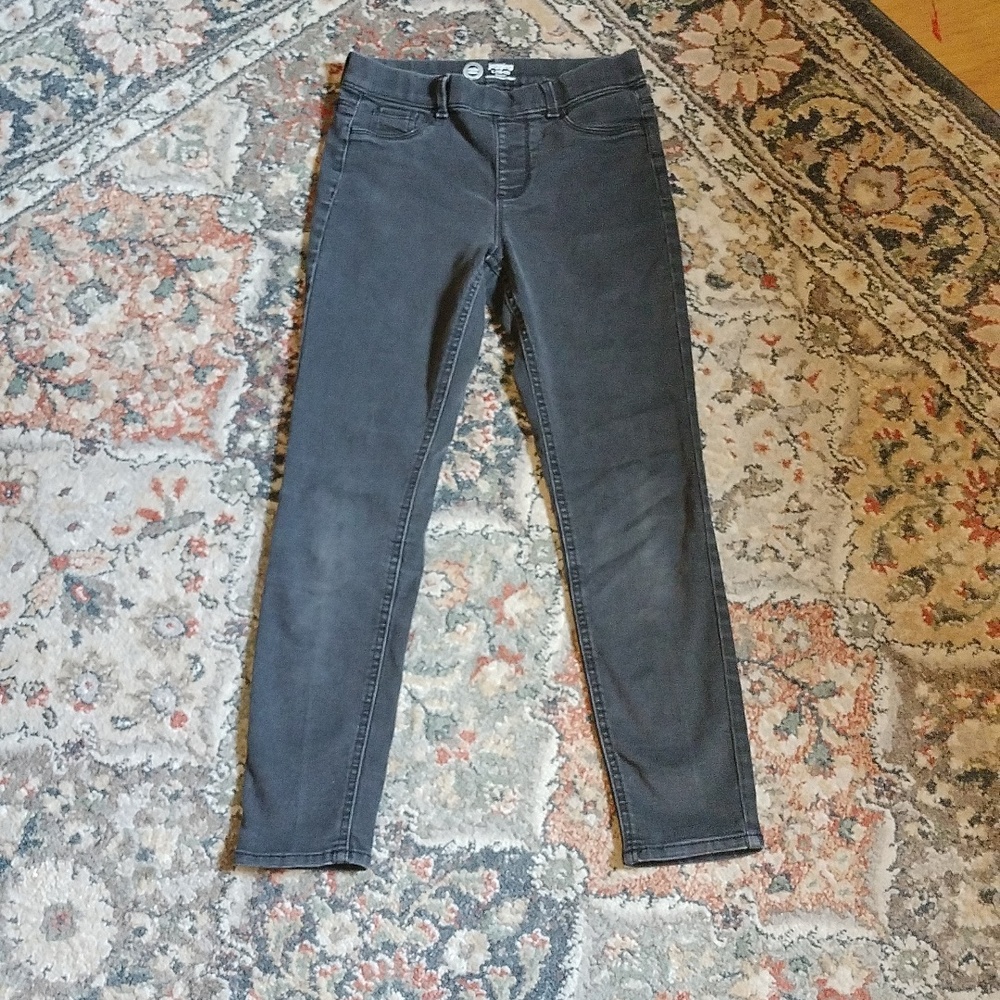 Girls black jeggings size 10-12